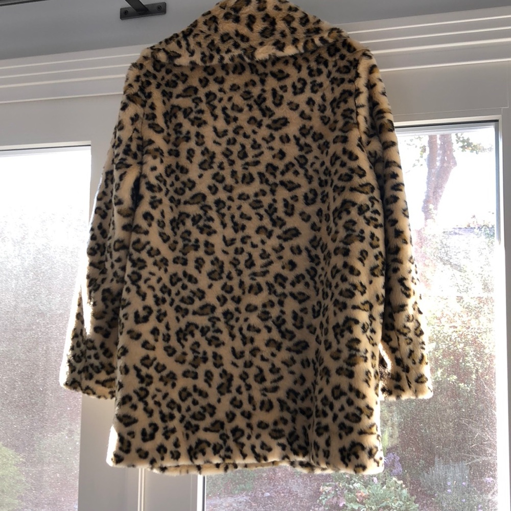 Topshop Leopard Faux Fur Coat - Picture 6 of 6